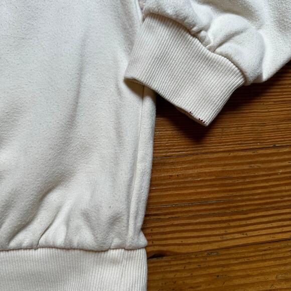 Cat & Jack cream Christmas red Merry lettering crew sweatshirt SIZE 8 - Picture 3 of 5